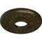 Ekena Millwork Nadia Ceiling Medallion (Fits Canopies up to 4 7/8"), 12 1/8"OD x 3 5/8"ID x 7/8"P, Green Gold CM12NAGGS - alternate 2